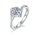 Wholesale Gra Certified Moissanite Ring 1carat S925 Sterling Silver Engagement Moissanite Ring for Women