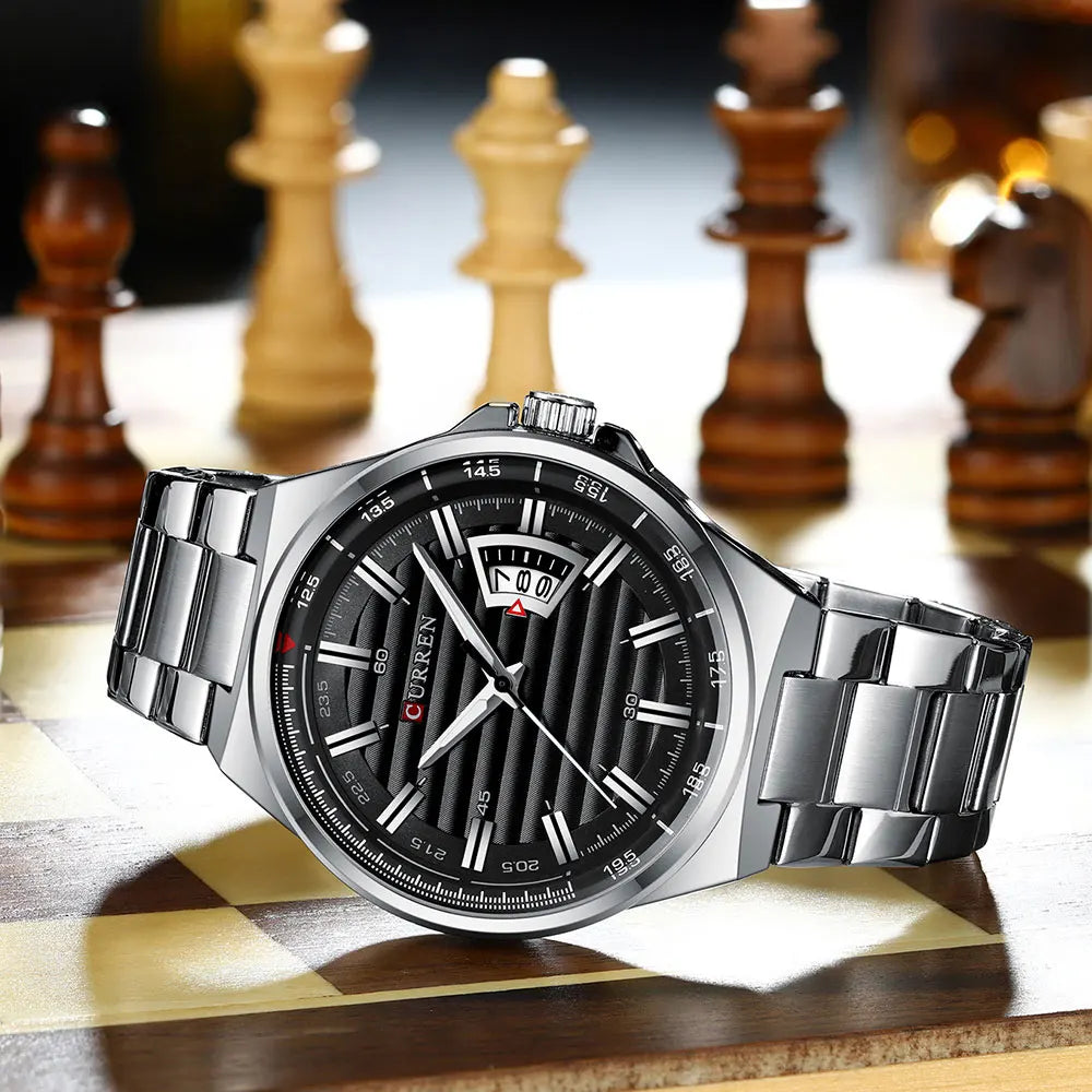 CURREN New Men Business Watch Full Steel Quartz Top Brand Luxury Sports Waterproof Casual Male Wristwatch Relogio Masculino