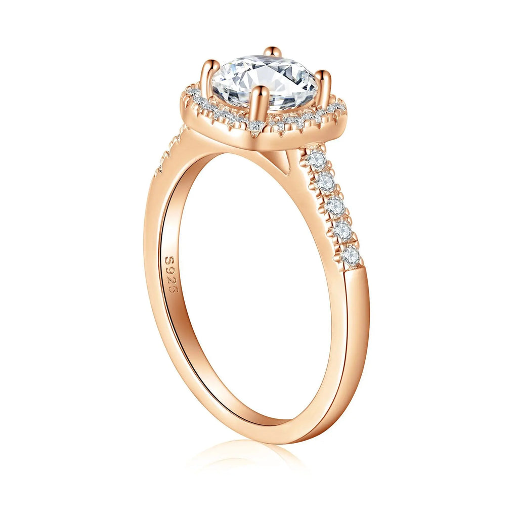 925 Sterling Silver Ladies Casual Rings Wholesale Custom-made Rose Gold Rhodium Plated Zircon Brides' Wedding Engagement Parties