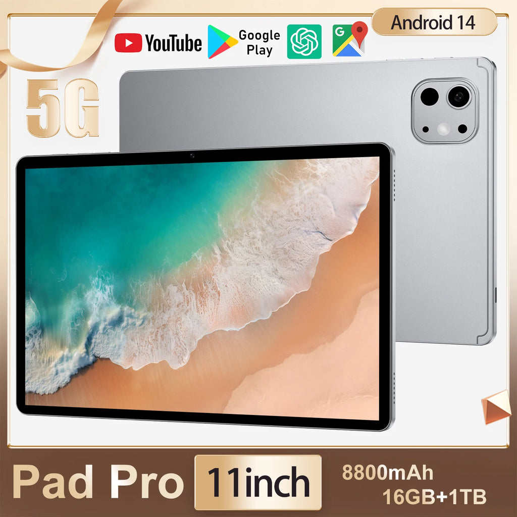 11-Inch Octa Core Tablet PC Used for Business/Student Android 14 2560x1600 Resolution 8800mAh Battery Anti-Dust Waterproof