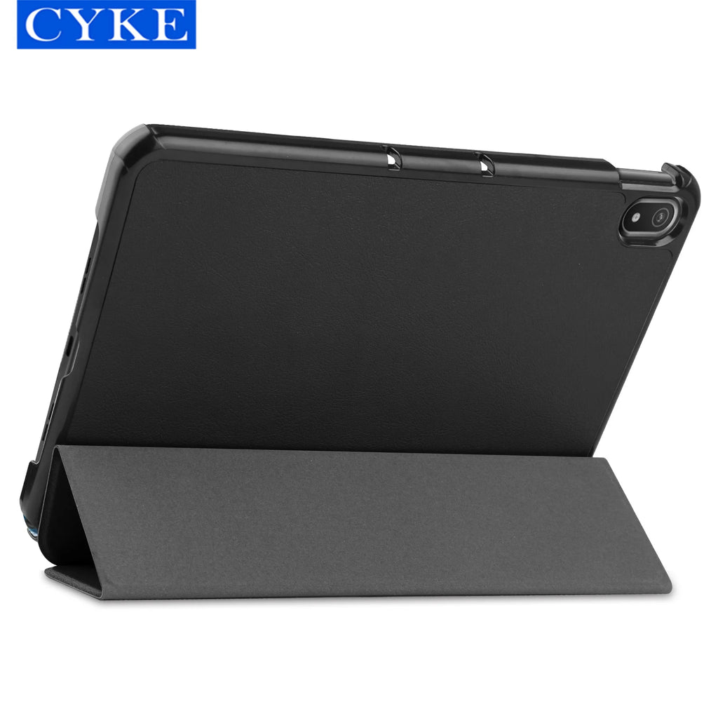 CYKE New Model Trifold Protective Flip Tablet Case Hard Shell for Nokia T20 10.4 PU+PC Tablet Cover