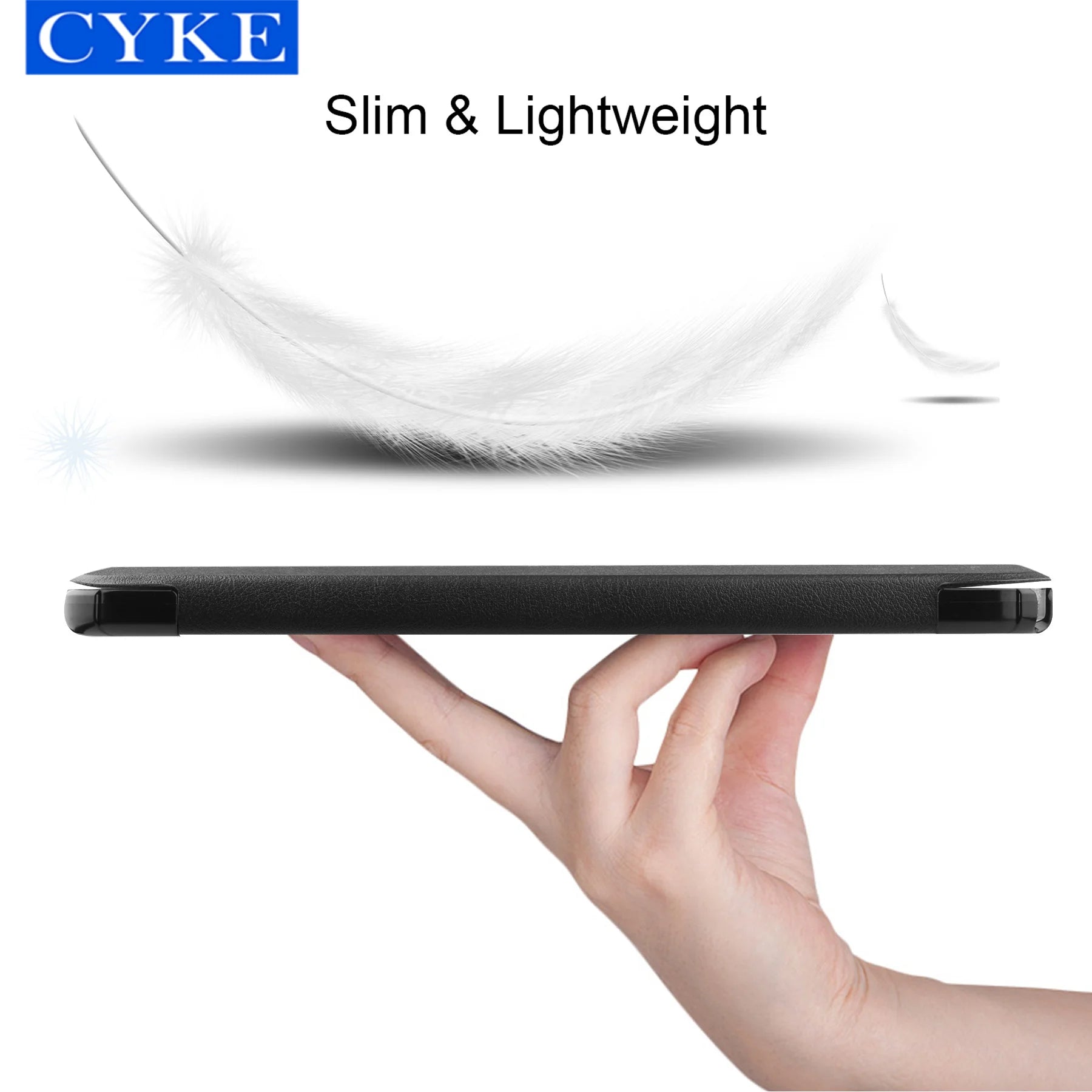 CYKE New Model Trifold Protective Flip Tablet Case Hard Shell for Nokia T20 10.4 PU+PC Tablet Cover