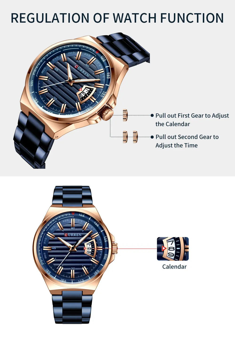 CURREN New Men Business Watch Full Steel Quartz Top Brand Luxury Sports Waterproof Casual Male Wristwatch Relogio Masculino