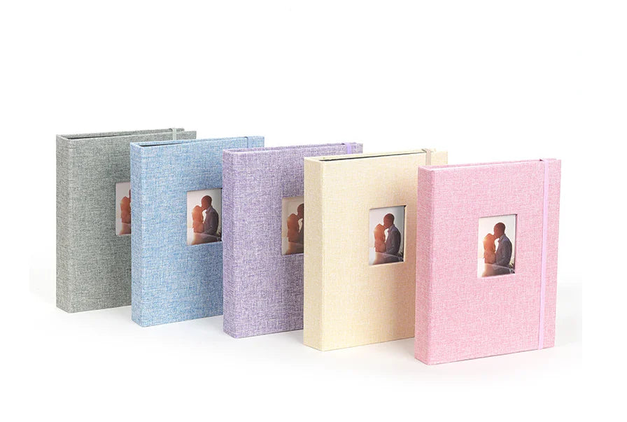 Lerp & Fabric Linen Photo Album with Window Design for Instax Mini 8/9/11/12 3inch Film Accessories for Instax Cameras
