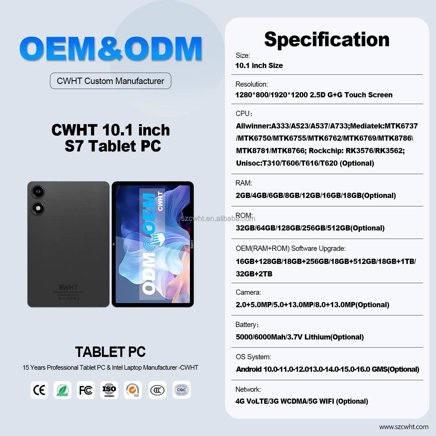 Professional 4GB RAM 64GB 128GB ROM 10 Inch 5MP 8MP Camera Tablet PC for Adult Tablet With Sim Slot 4G 5G Tablet PC