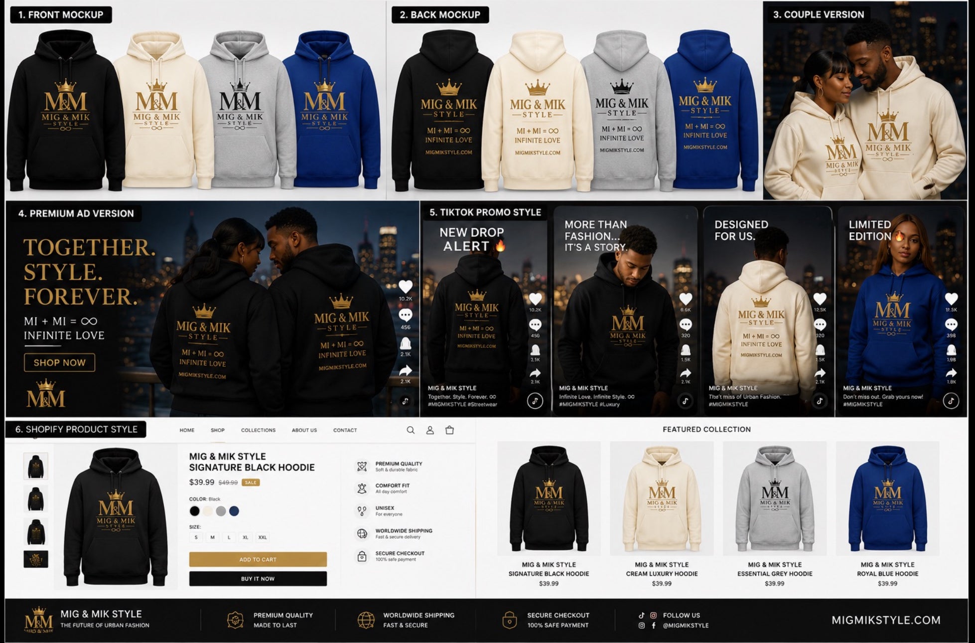 MIG & MIK Luxury White Edition Hoodie