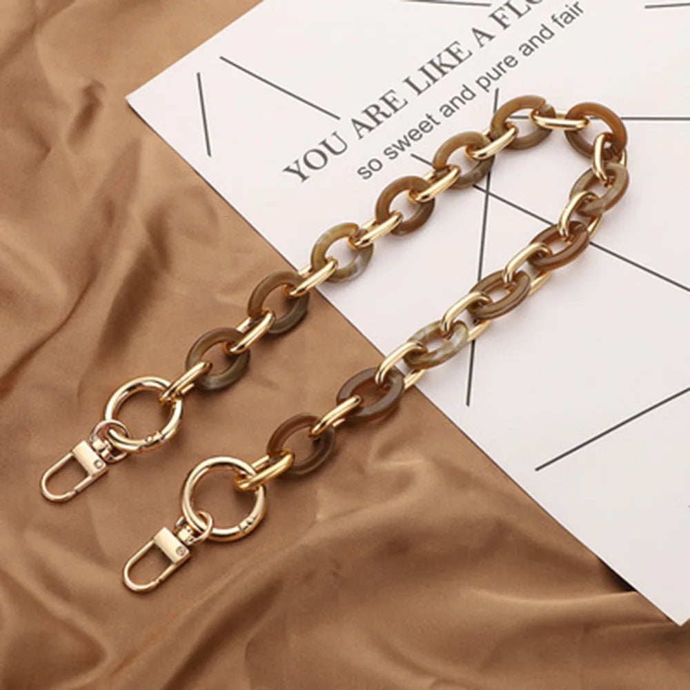 Luxury Acrylic Handbag Chain Strap – 40/60cm DIY Replacement Shoulder Bag Handle Accessory