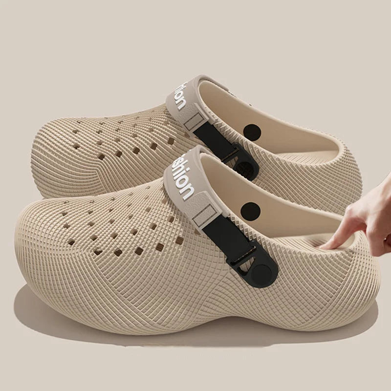 3D Design Chunky Platform Sandals Men 2026 Summer Slip On Non Slip Sport Sandals Men Outdoor Thick Bottom Eva Slippers Beach