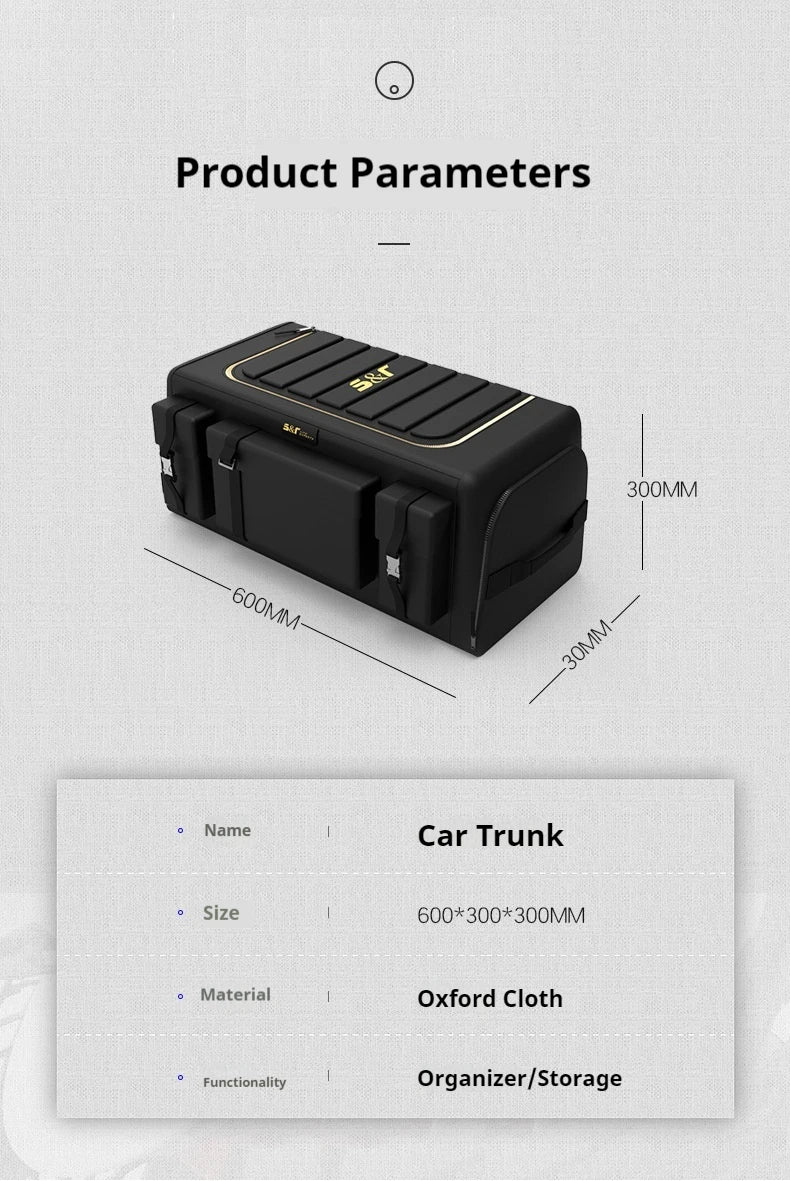 Car Trunk Organizer Box Large Capacity Auto Multiuse Tools Storage Bag Oxford Cloth Folding for Emergency Storage Box