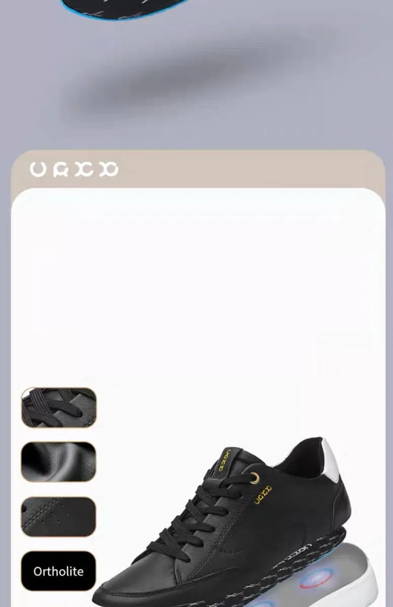 Fashion Men Shoes Men Genuine Leather Shoes Casual Lace-up Shoes Breathable Fashion Sneakers New