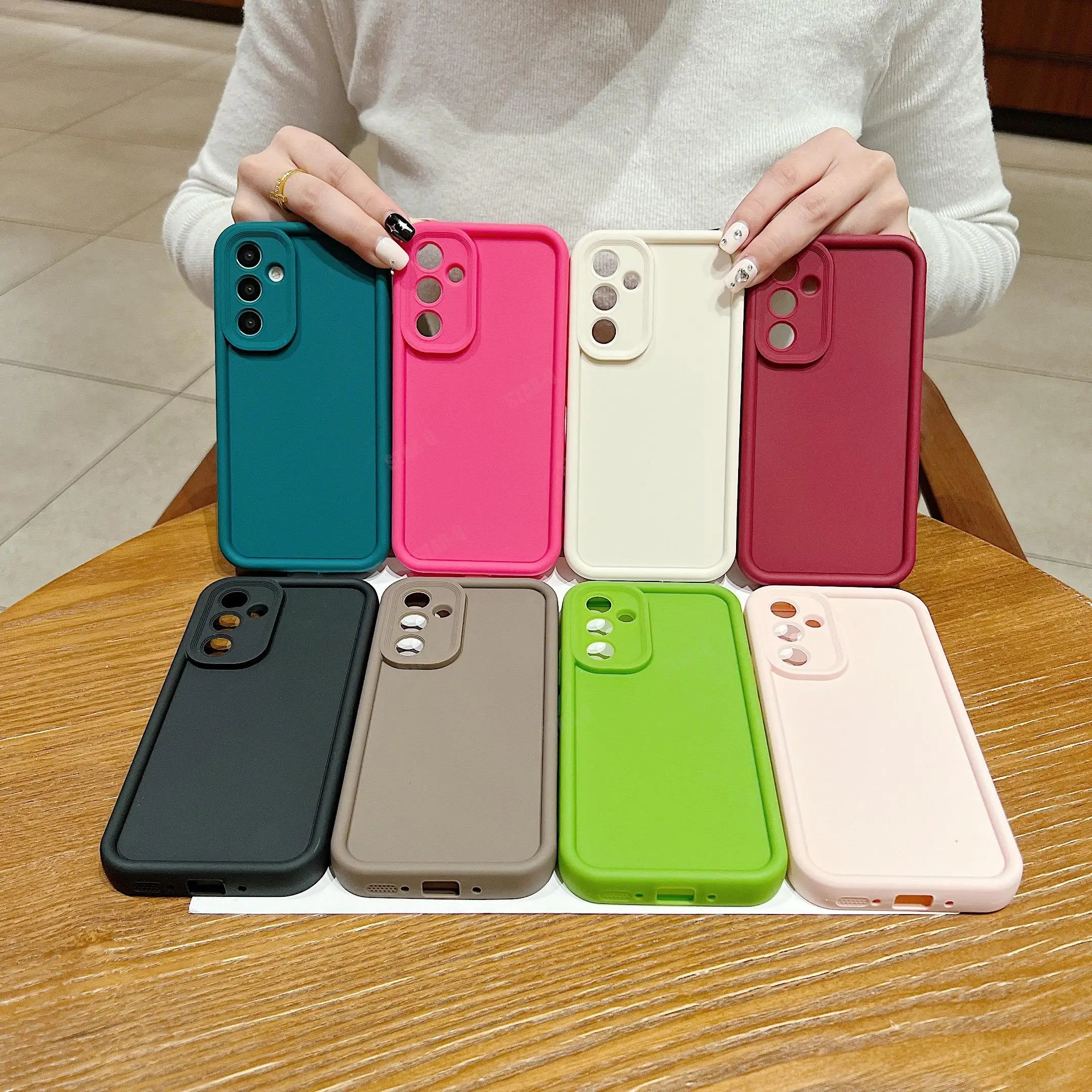 For Xiaomi Mi 13 Lite 5g Matte Soft Silicone Case On Mi13 13lite Airbag Bumper Shockproof Coffee Back Cover Xiaomi13lite 2024