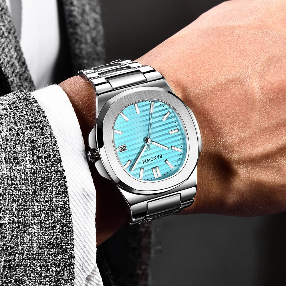 2026 New LIGE Luxury Watch Men Business Waterproof Male Clock Luminous Date Stainless Steel Square Quartz Men Watch Reloj Hombre