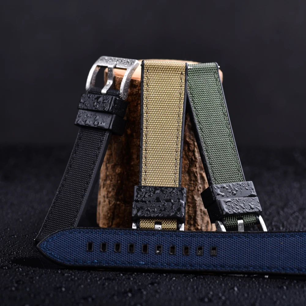 MIG & MIK STYLE™ Hybrid FKM Canvas Watch Strap