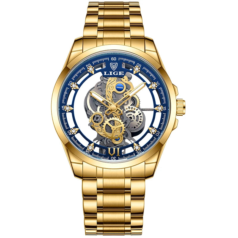 MIG & MIK STYLE™ Gold Skeleton Quartz Watch