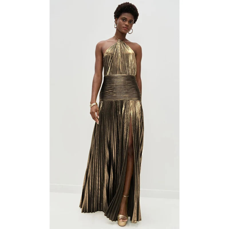 Luxury Off-Shoulder Halter Corset Gown
