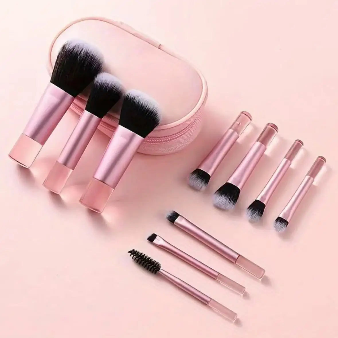 10 Pcs Travel Makeup Brush Set Mini Makeup Brushes Travel Size Small