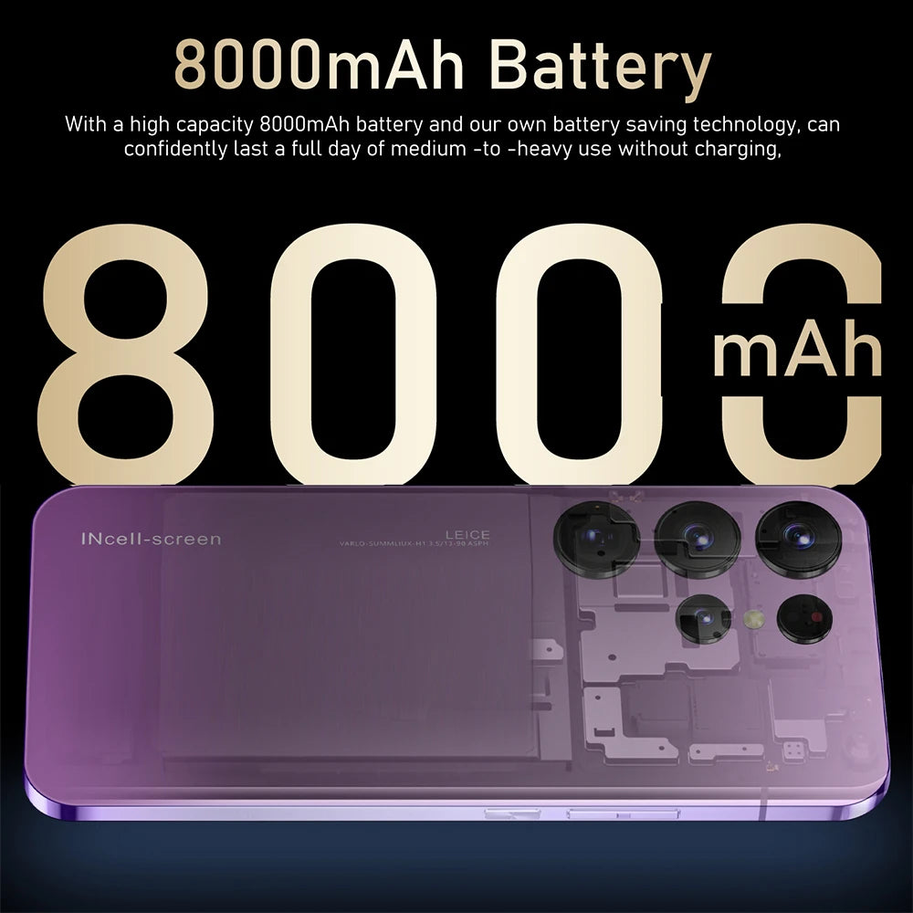 2026 High Quality S26 Ultrar Ultra original intelligent 4G 5G dual card dual standby system global version 7800mAh battery