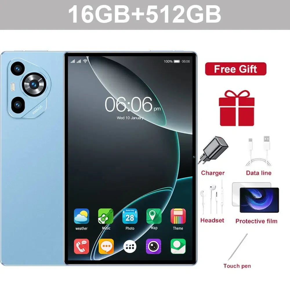 2026 Original Pad 16 Pro Tablet Android 15 24GB 2TB Snapdragon 8 Gen 2 Global Version Tablet 5G Dual SIM Google Play Tablets PC