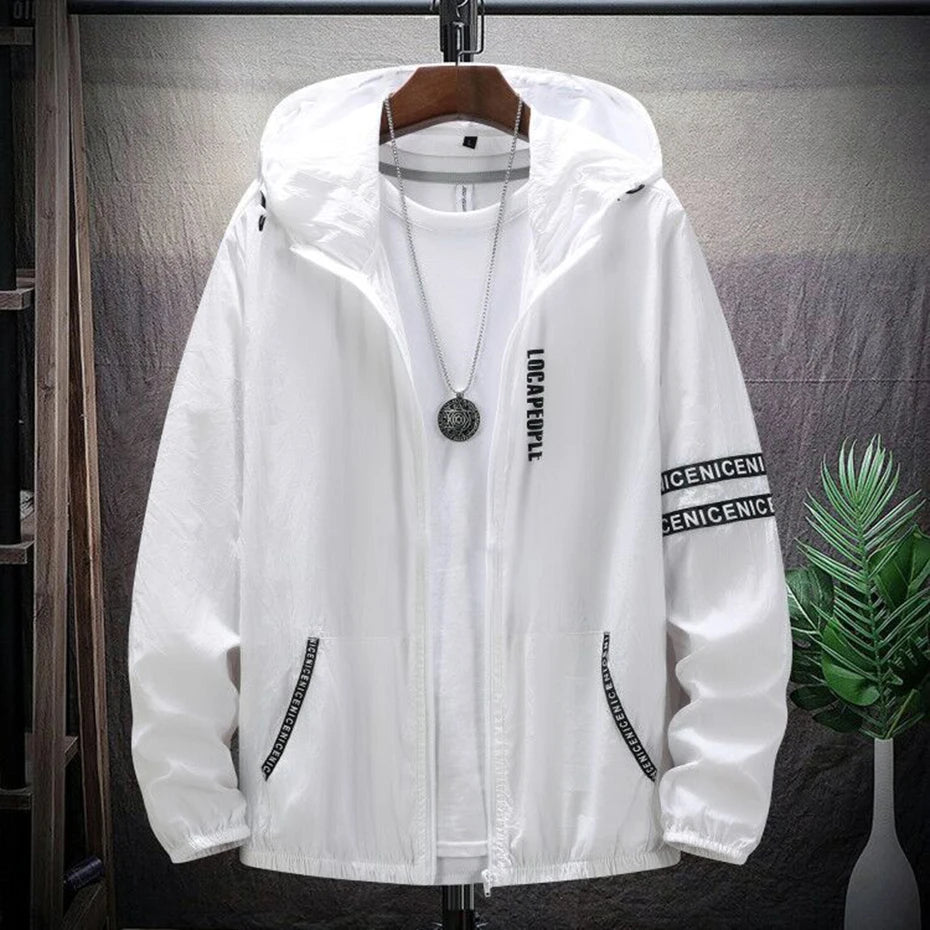 9XL Plus Size Jackets Men's Summer Thin Hooded Windbreaker Lightweight Jackets Man Big Size 7XL 8XL Jackets