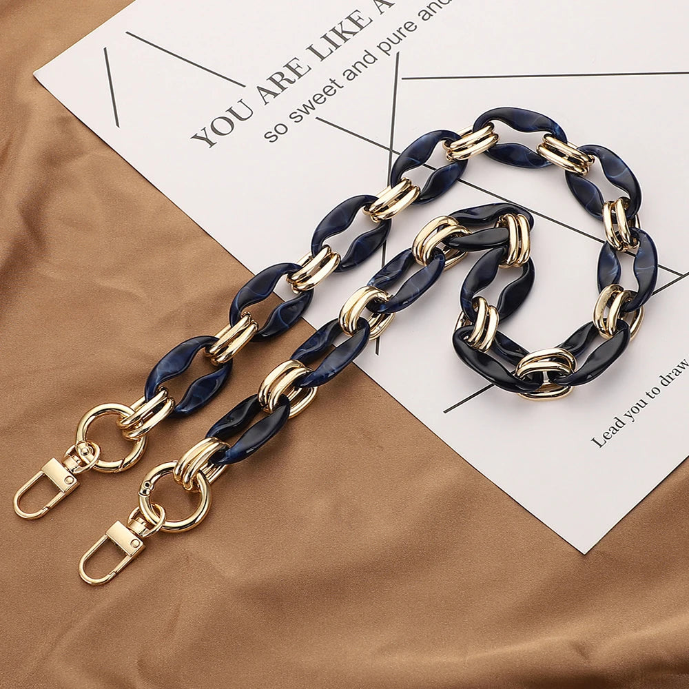 Luxury Acrylic Handbag Chain Strap – 40/60cm DIY Replacement Shoulder Bag Handle Accessory