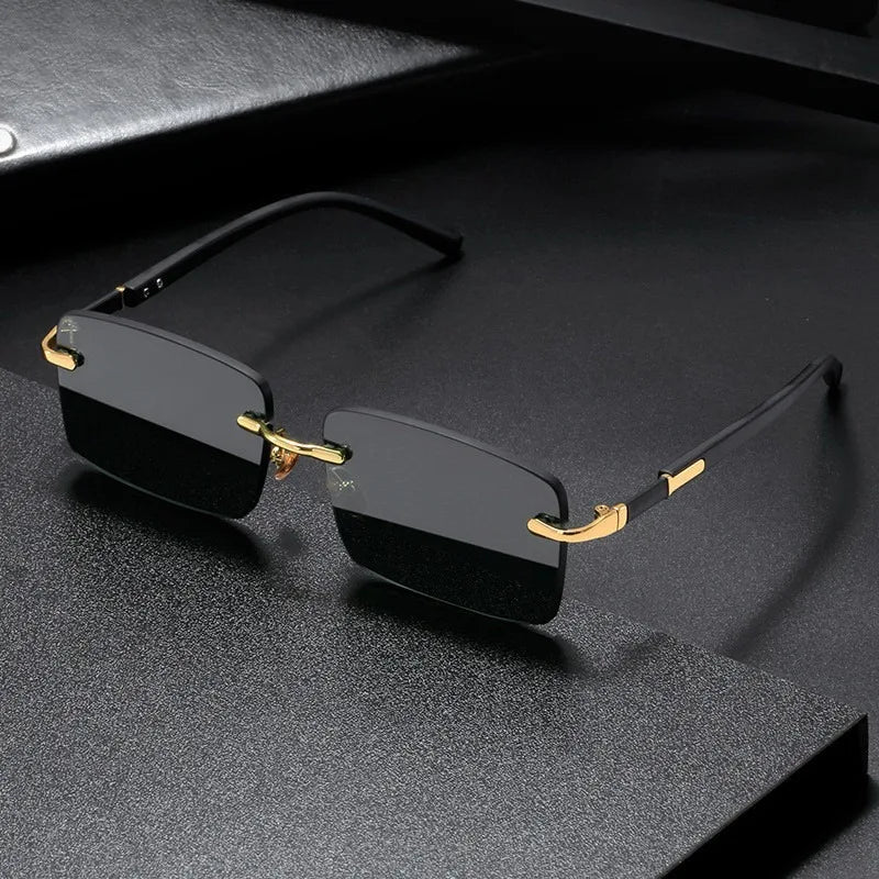 MIG & MIK STYLE™ Retro Rimless Rectangle Sunglasses