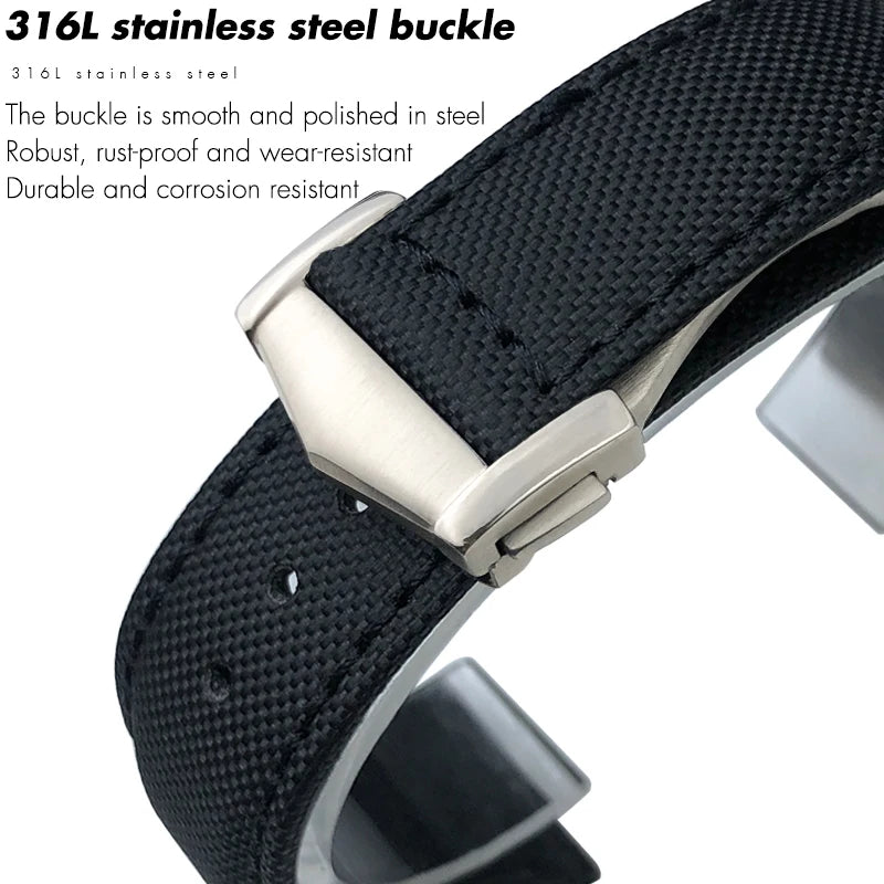 19mm 20mm  21mm 22mm Nylon Watchband For Omega Planet Ocean Seamaster 300 Speedmaster Fabric Leather SEIKO Canvas Watch Strap