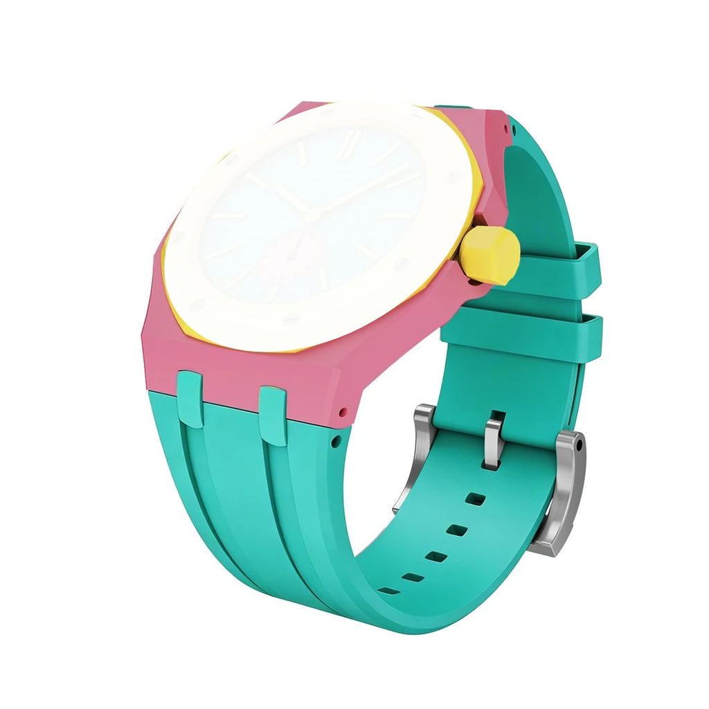 Ceramic Modification Kit For Swatch x AP Royal POP Biomaterials Watch Case Silicone Strap Pocket Changer To Wristwatch