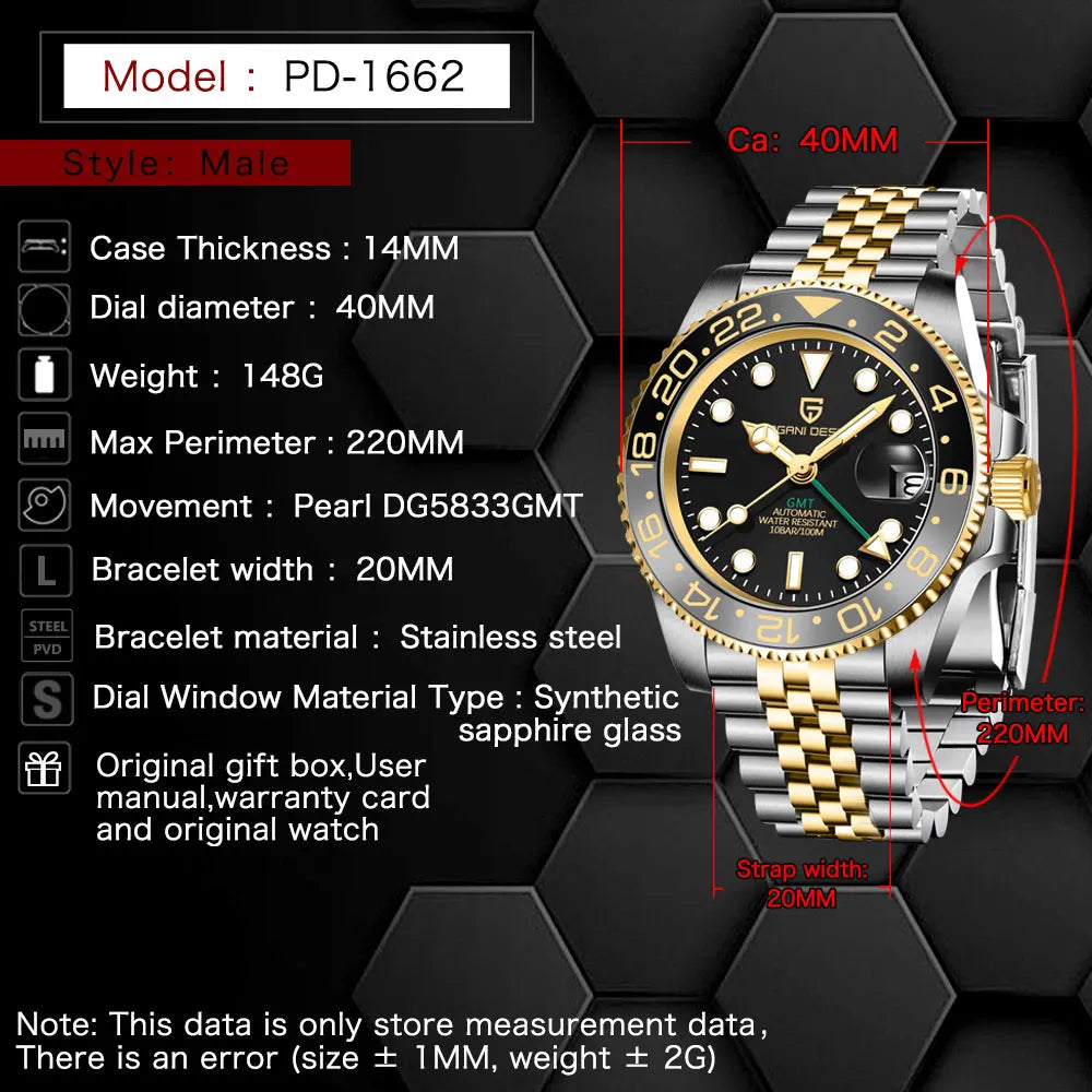 MIG & MIK STYLE™ GMT Automatic Luxury Watch