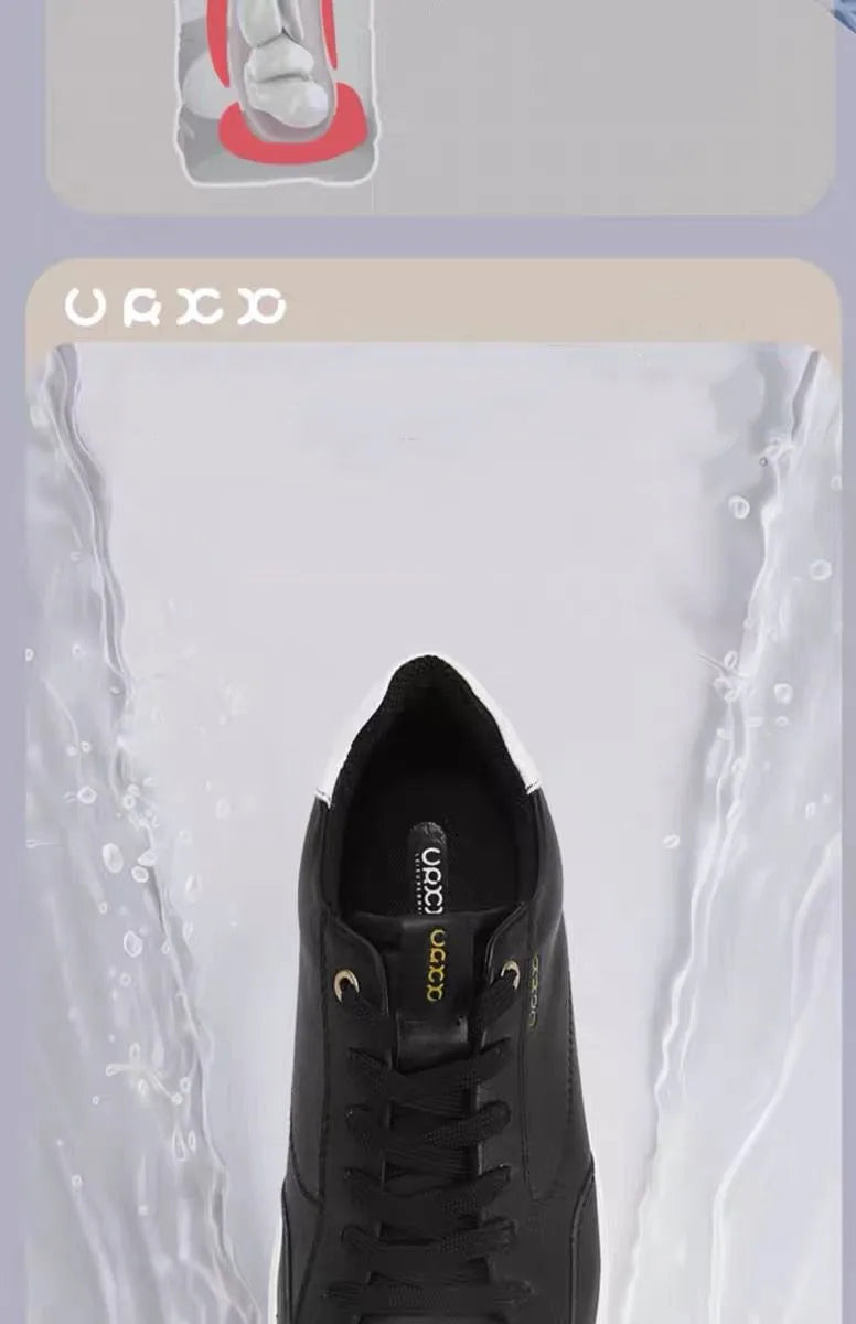 Fashion Men Shoes Men Genuine Leather Shoes Casual Lace-up Shoes Breathable Fashion Sneakers New