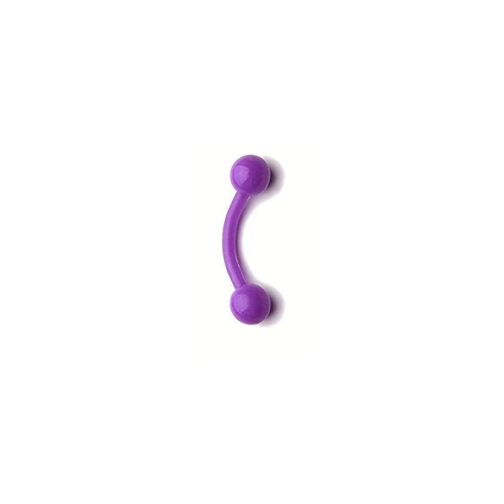 16G Bioflex Acrylic Curved Barbell Horseshoe Lip Eyebrow Rings Piercing Retainer Plastic Flexible Nose Septum Belly Piercing