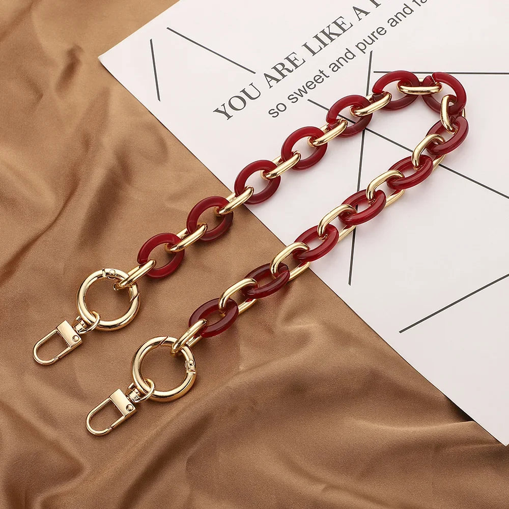 Luxury Acrylic Handbag Chain Strap – 40/60cm DIY Replacement Shoulder Bag Handle Accessory