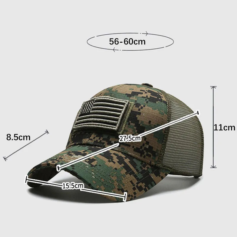 MIG & MIK STYLE™ Tactical American Flag Camouflage Baseball Cap