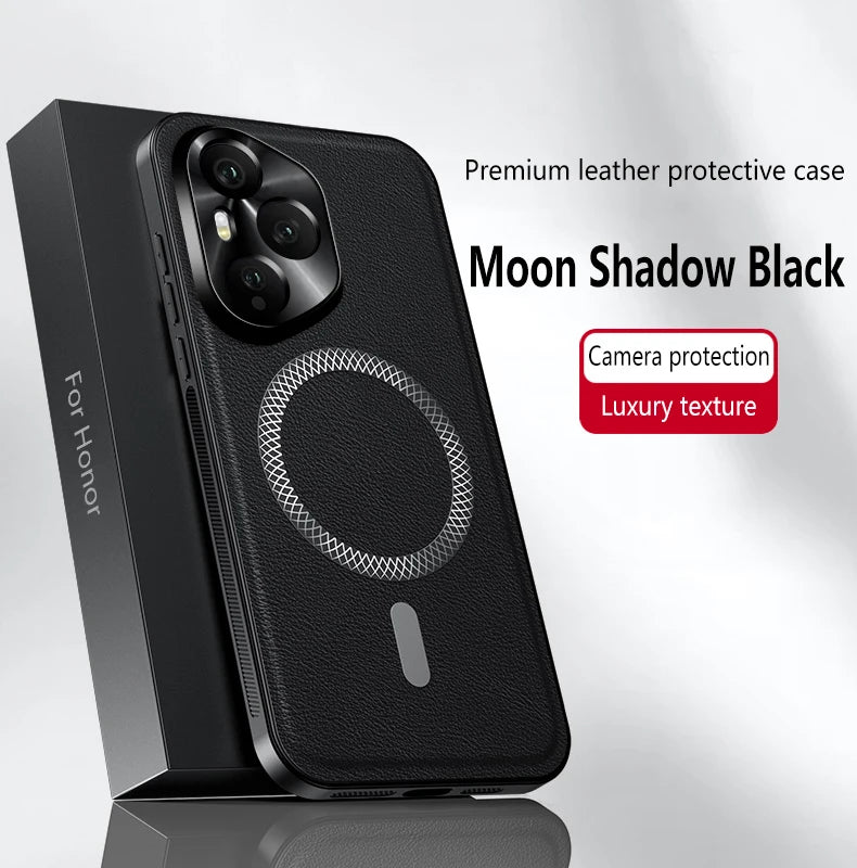 Magnetic Case for Honor 400 Pro 400 Global Version Cover Leather Soft Shockproof Mag-safe Metal Camera Protector Shell Fundas