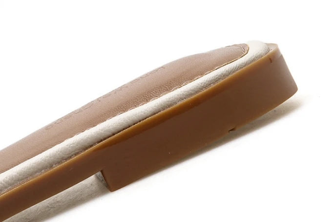Women's Flat Slippers Summer Leather Square Toe Women Flats Flip Flops Designer Ladies Slides Sandals Women Shoes Luxury Sandals