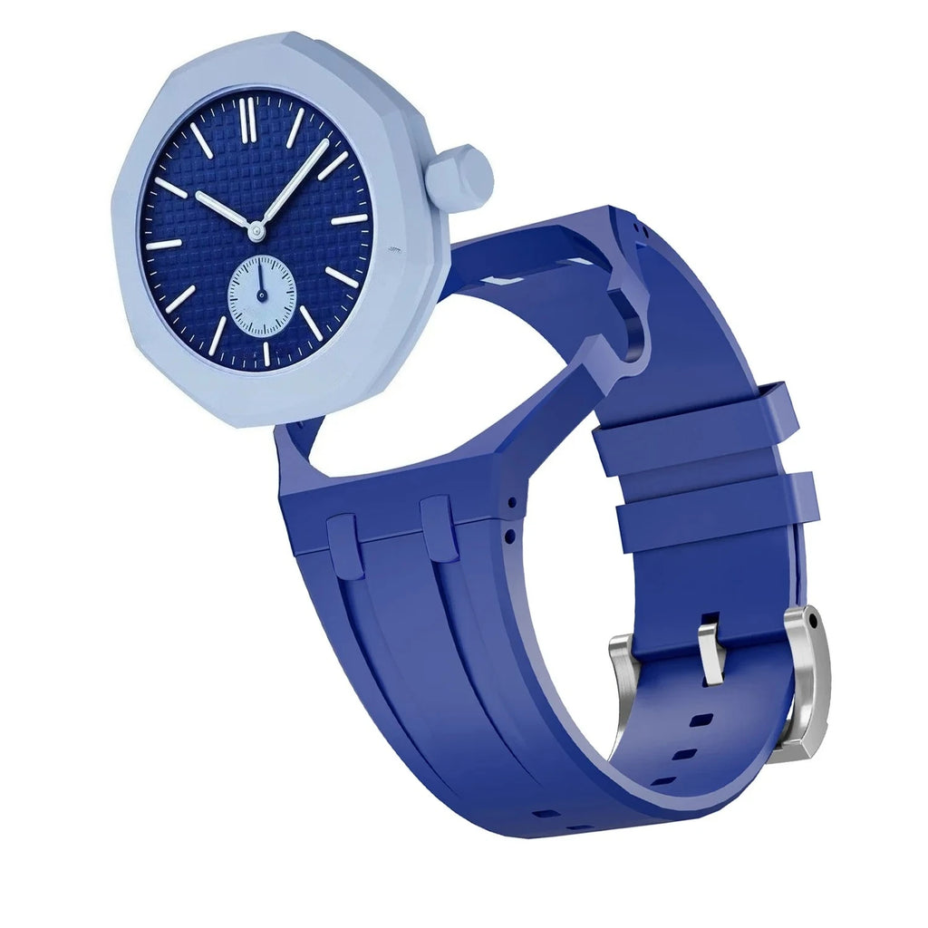 Ceramic Modification Kit For Swatch x AP Royal POP Biomaterials Watch Case Silicone Strap Pocket Changer To Wristwatch