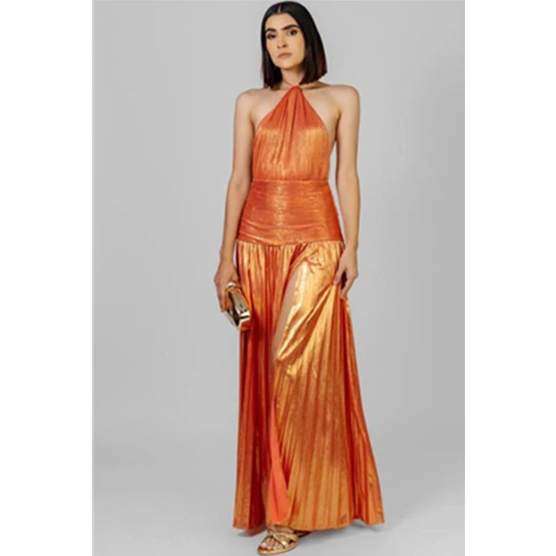 Luxury Off-Shoulder Halter Corset Gown