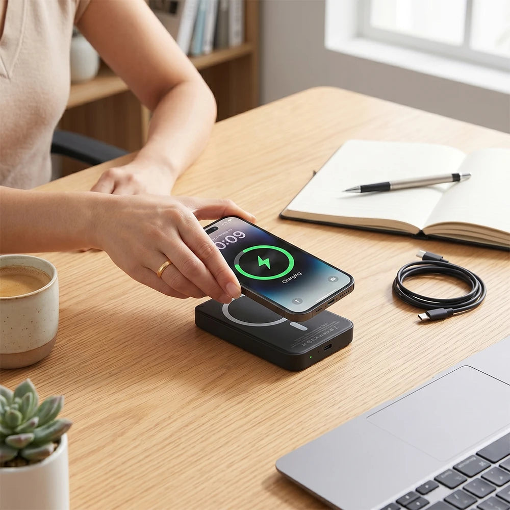 MIG & MIK STYLE™ 5,000mAh Magnetic Wireless Power Bank
