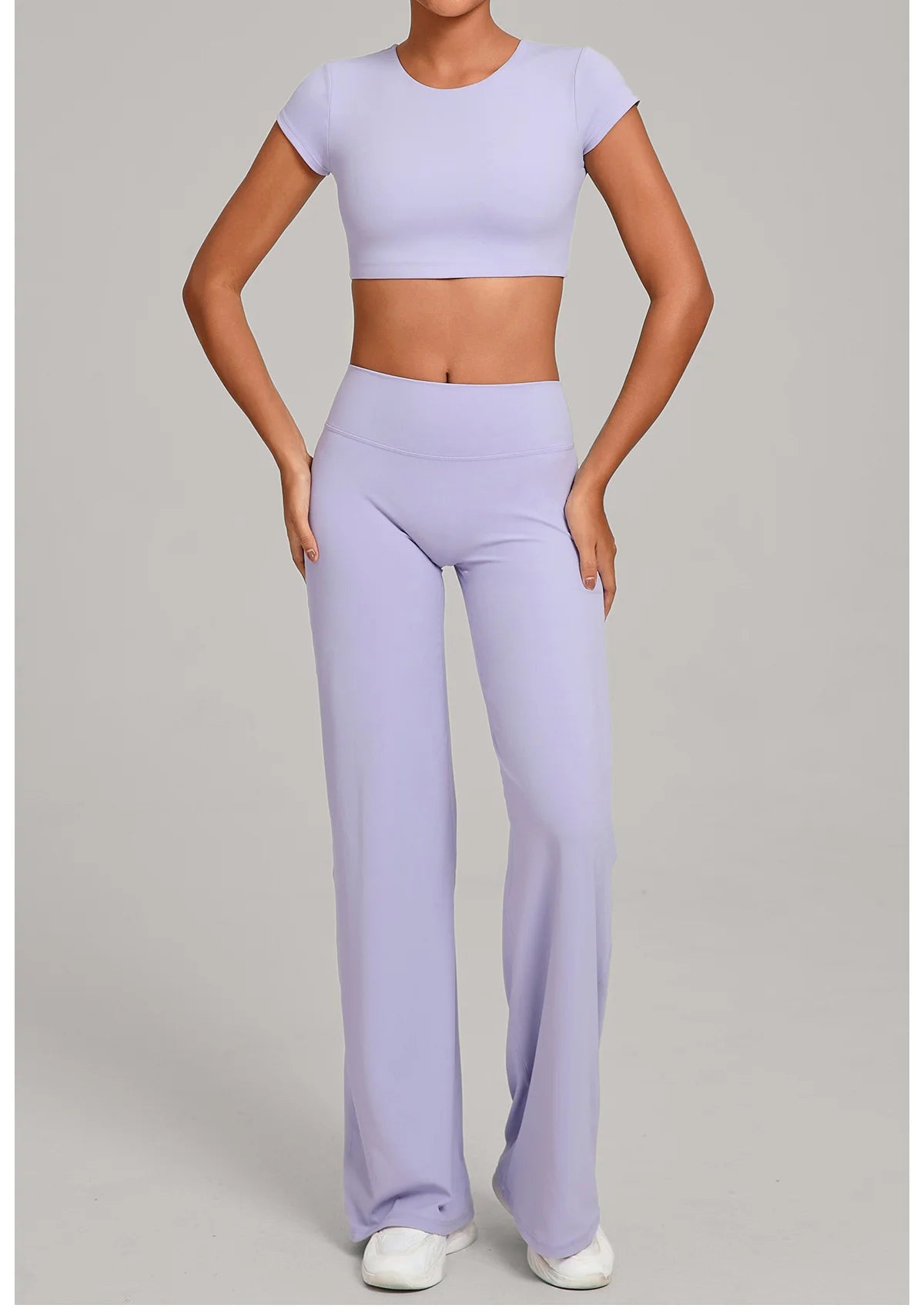 2PCS Yoga Set Women Tracksuit Workout Set Gym Clothes Push Up Fitness Short Sleeves Running Sportwear Sport Outfit Leggings Suit
