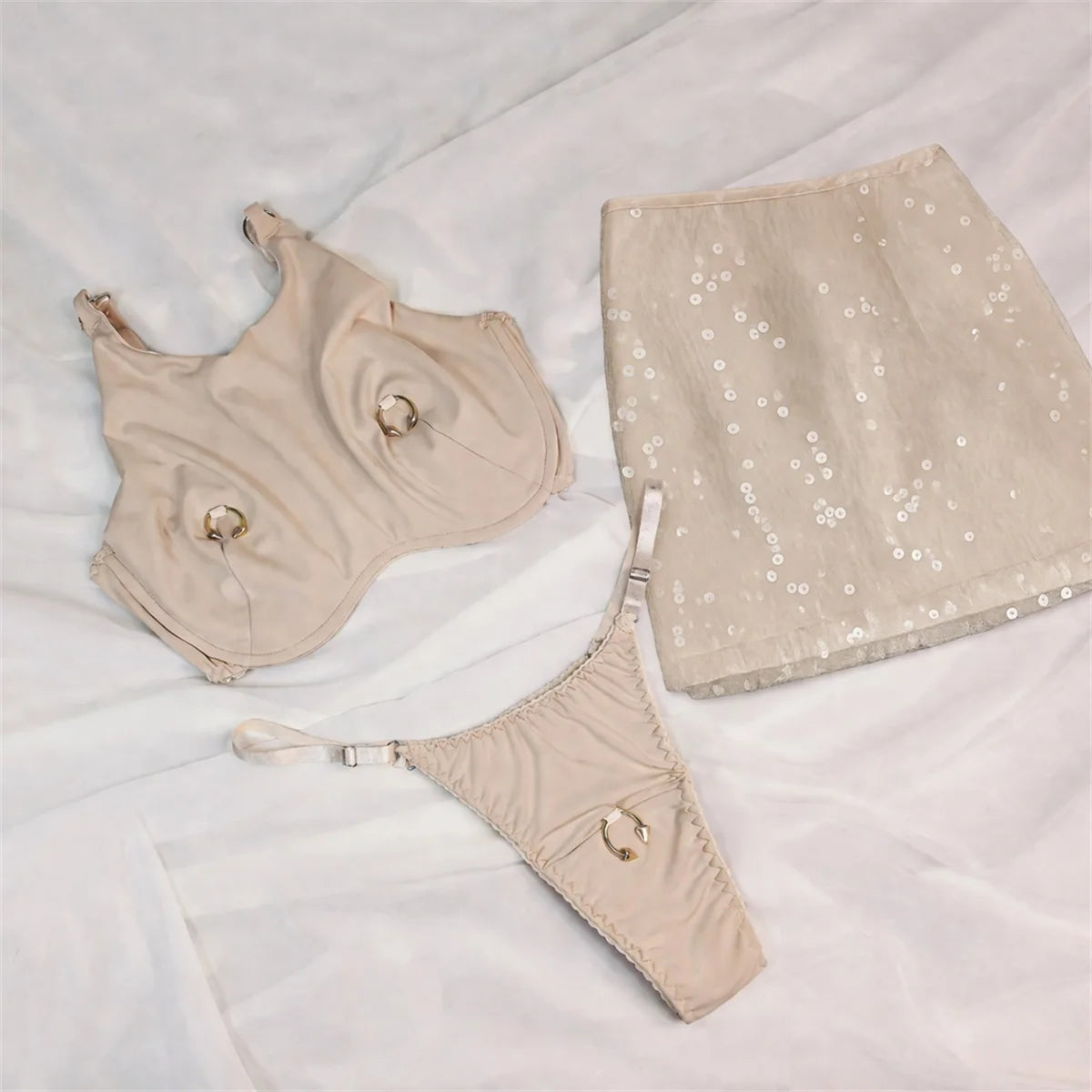 Sexy 2Pcs Swimsuit With Mini Skirt Women Bikini Push Up Swimwear Solid Biquini High Cut Monokini Swim Suit Bathingsuit Beachwea