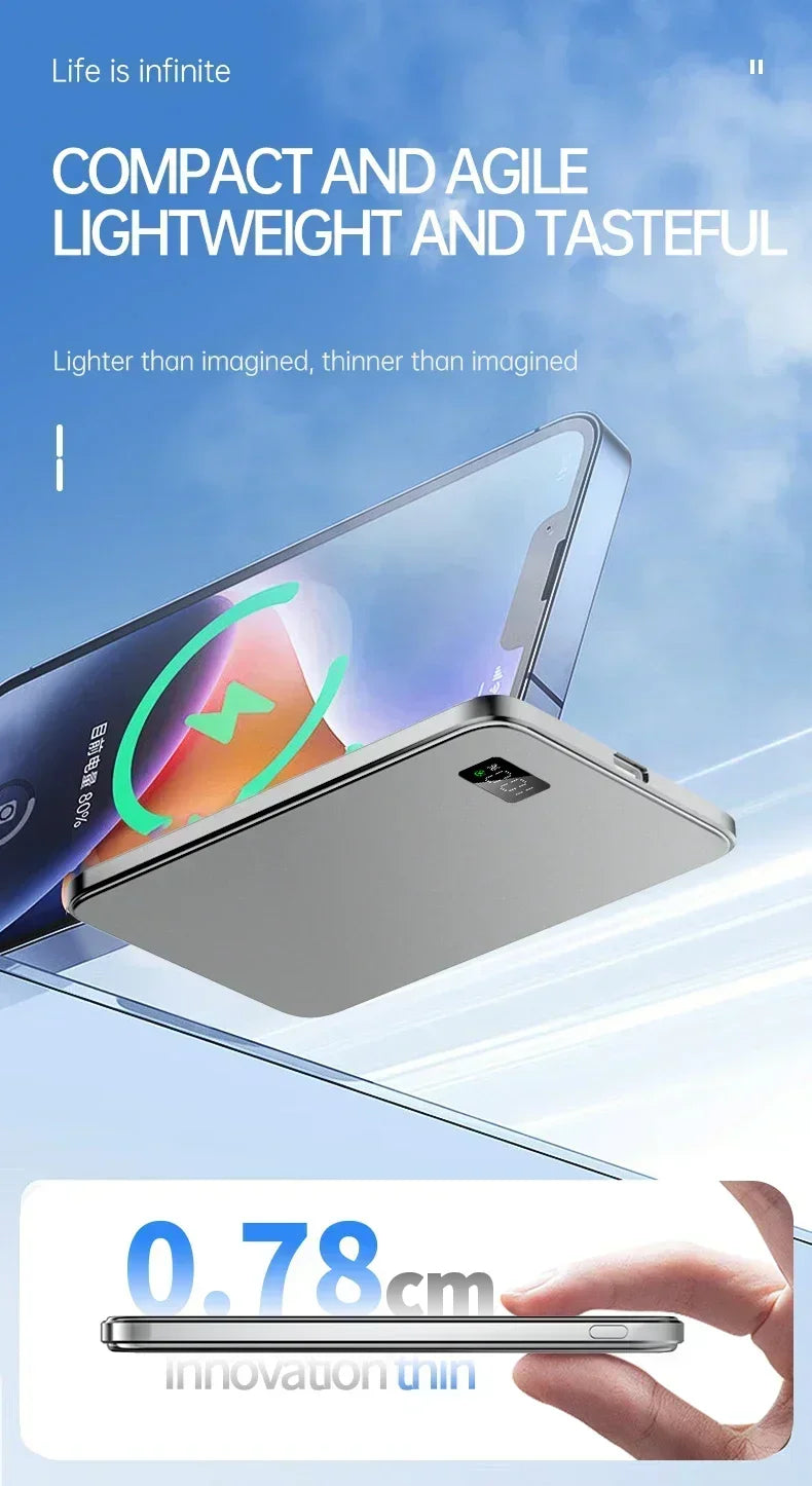 Lenovo Portable Magsafe Charger 50000mAh Magnetic Wireless Power Bank PD22.5W High Speed Charging Battery for iPhone
