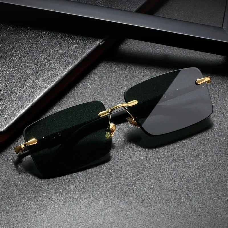 MIG & MIK STYLE™ Retro Rimless Rectangle Sunglasses