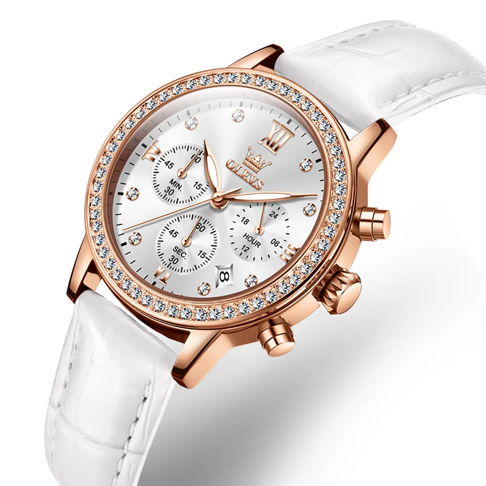 MIG & MIK STYLE™ Women's Rose Gold Diamond Quartz Watch