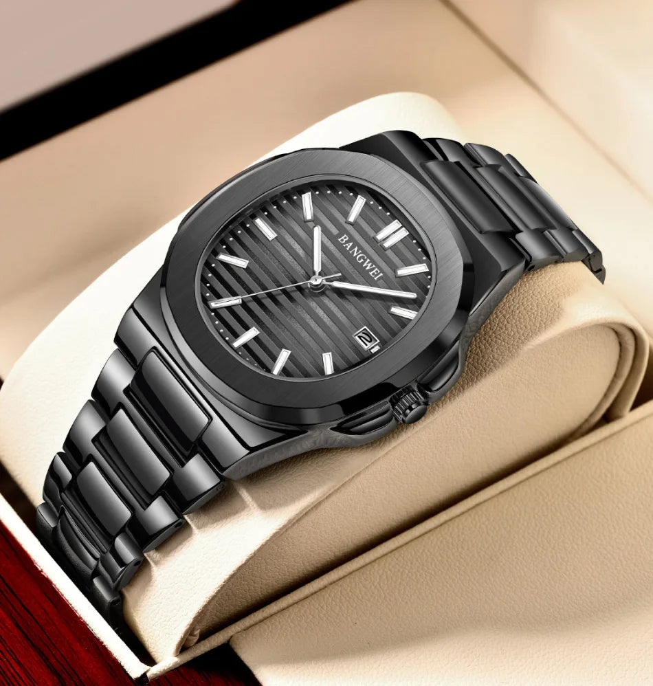 2026 New LIGE Luxury Watch Men Business Waterproof Male Clock Luminous Date Stainless Steel Square Quartz Men Watch Reloj Hombre