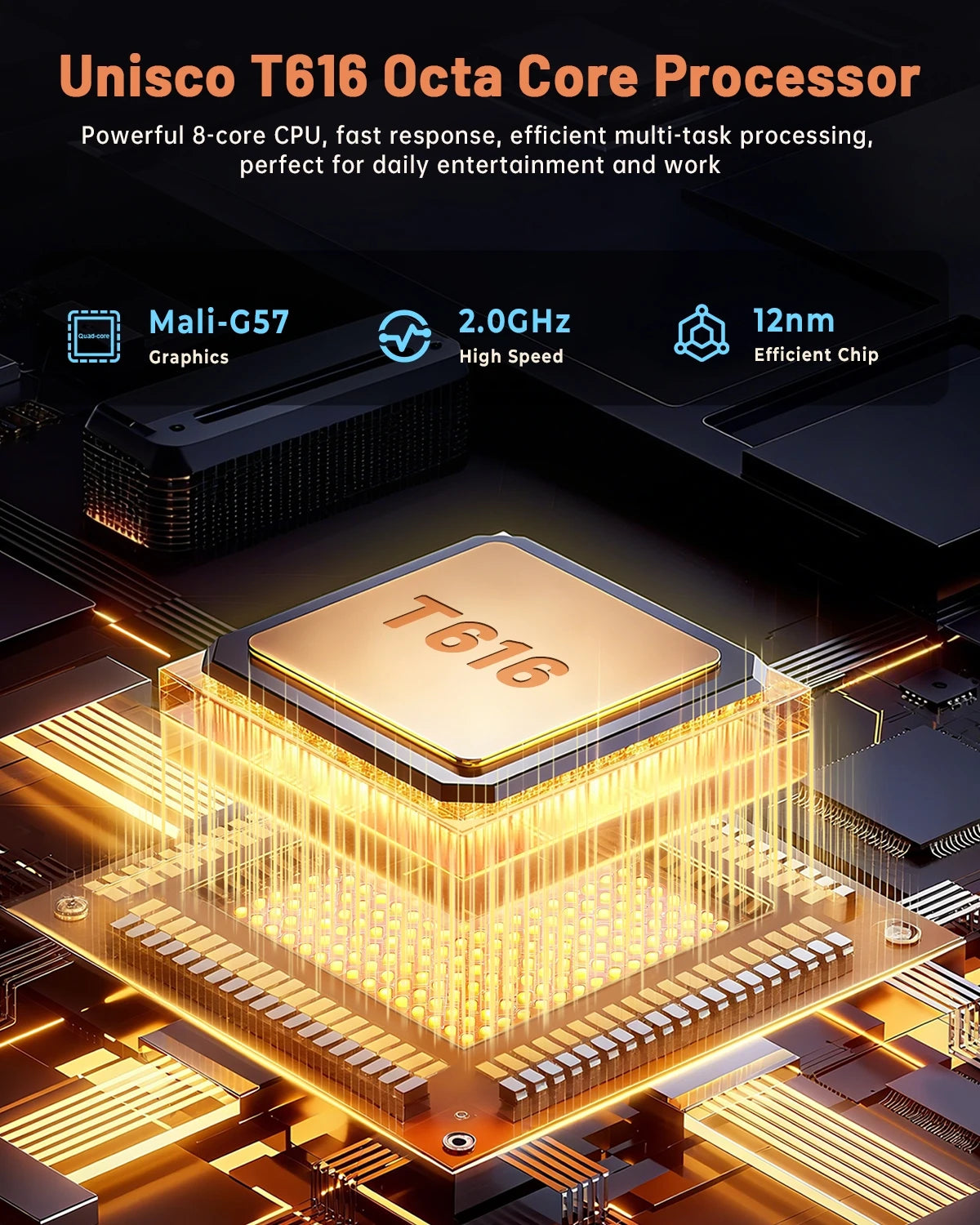 Paitanry 4G LTE 8.68" Android 16 Tablet 16GB RAM+64GB ROM 1TB Expand Octa Core T616 5000mAh 90Hz WiFi 6 Bluetooth 5.0 Tablet PC