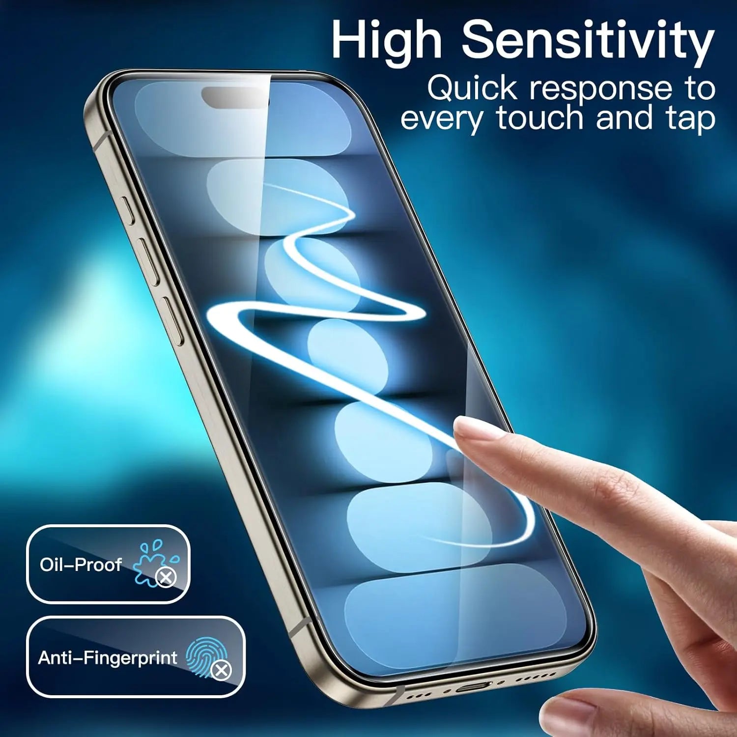 For iPhone 15 Pro Max Tempered Glass