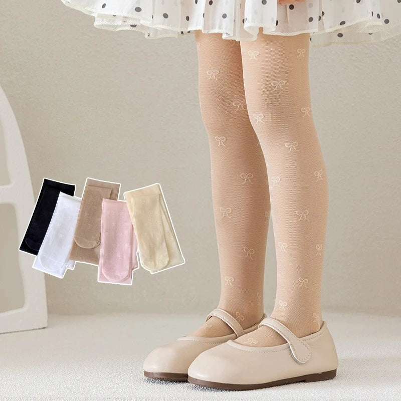 Spring Summer Thin Silk Pantyhose Girls Fashion Solid Color Series Ballet Tights Children Breathable Dance Leggings Stocking