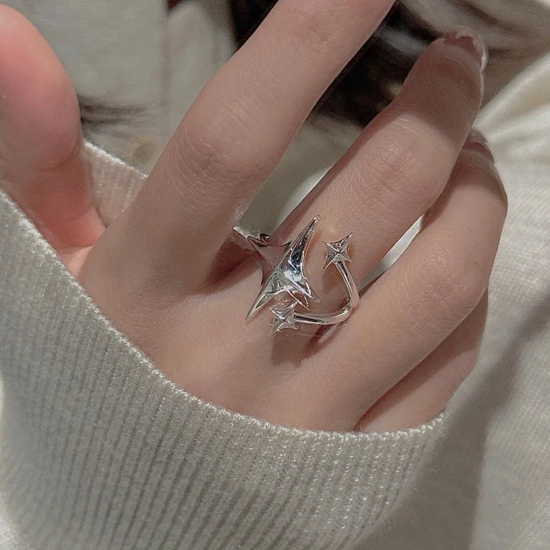 925 Sterling Silver Geometric Star Ring — MIG & MIK STYLE™