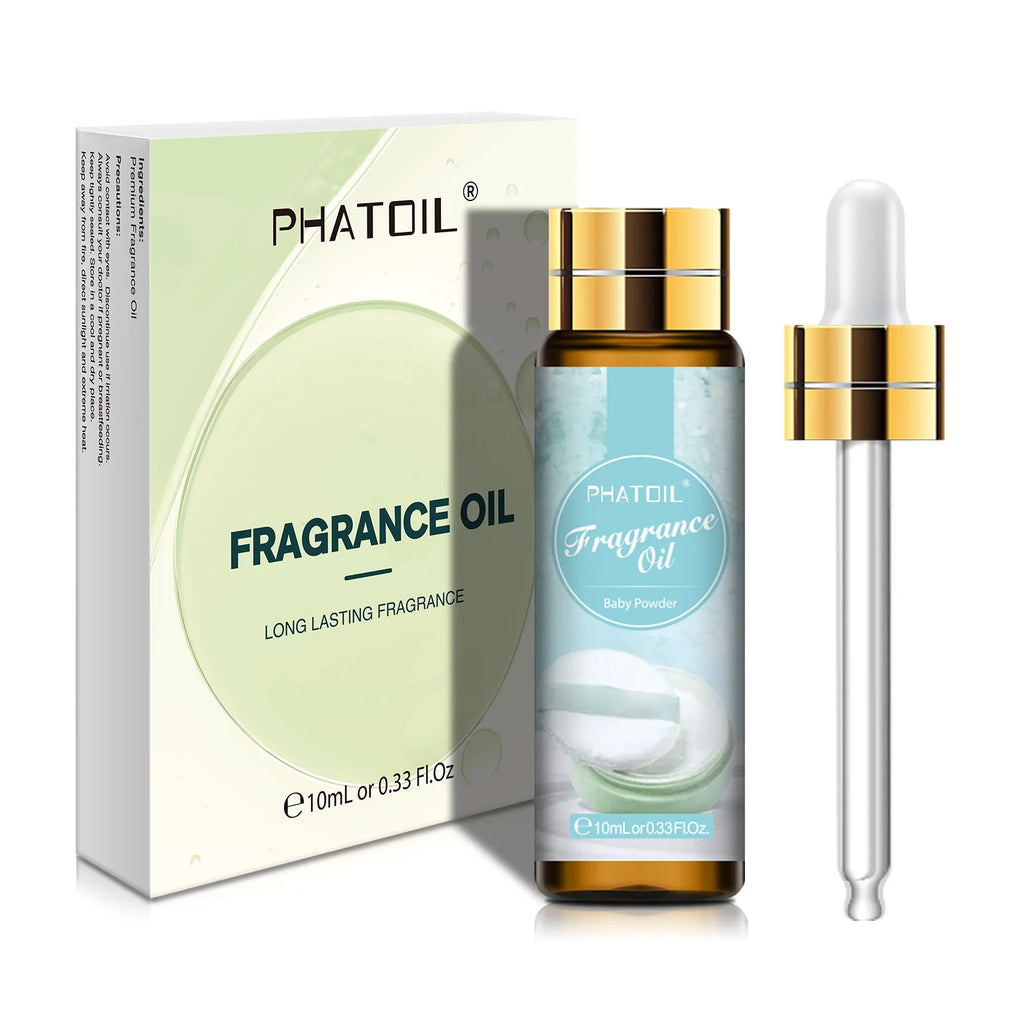 PHATOIL 10ml Coconut & Vanilla Fragrance Oil For Diffuser Aromatherapy White Musk Bubble Gum Baby Powder Fragrance Aroma Oils