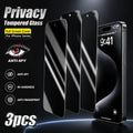 3PCS Privacy Screen Protector For iPhone 17 16 15 14 Pro Max 17e 16e, Tempered Glass For iPhone 13 12 11 Pro 15 14 Plus