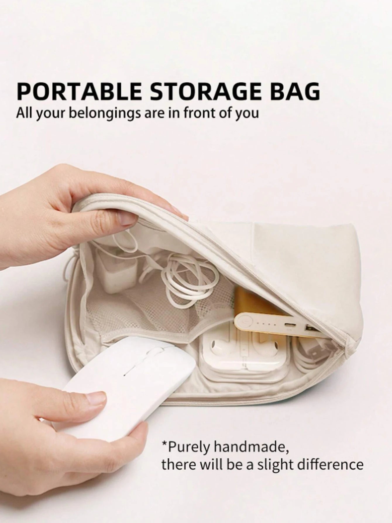 Fashion Portable Travel Storage Bag Waterproof Makeup Kit Mobile Bag Multi-Function Digital Devices Gadget Data Cable Organizer